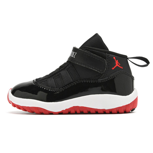 Youth Running Weapon Air Jordan 11 Black/Red Shoes 029